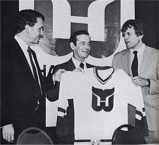 Emile Francis is announced by Donald Conrad and Howard Baldwin as the Whalers new President and GM on May 2, 1983
